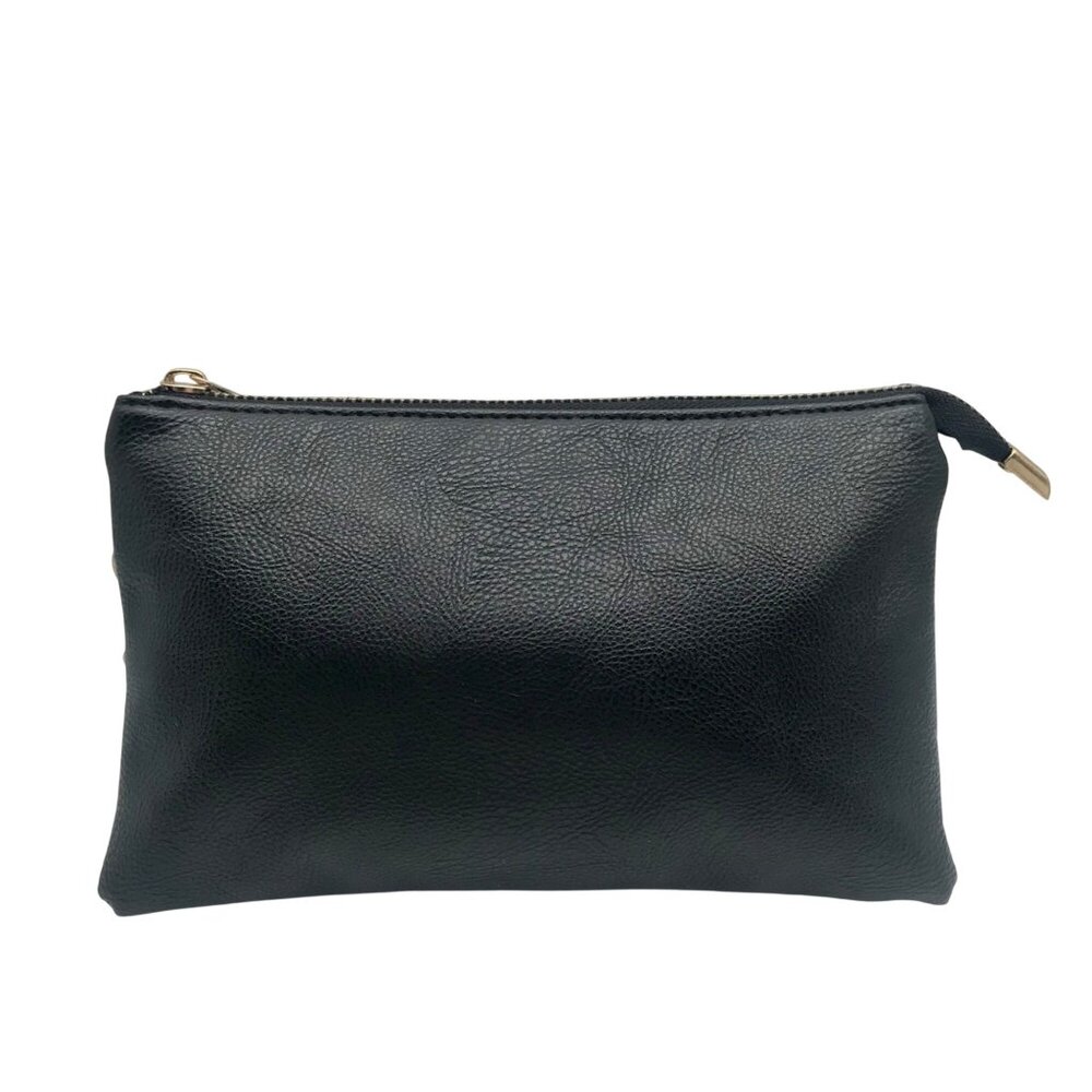 Black Leather Multi Compartment Wallet
